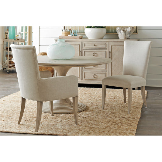 Serra Upholstered Arm Chair by Barclay Butera in moonshadow. Made from unique in a transitional style.