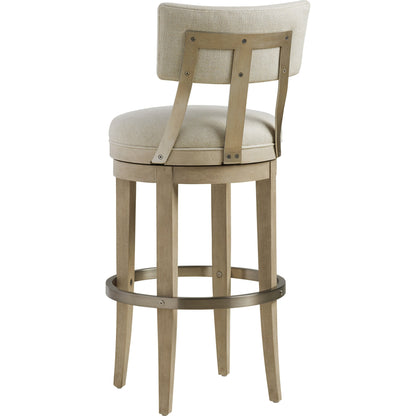 Cliffside Swivel Upholstered Bar Stool by Barclay Butera. Made from unique in a coastal style.
