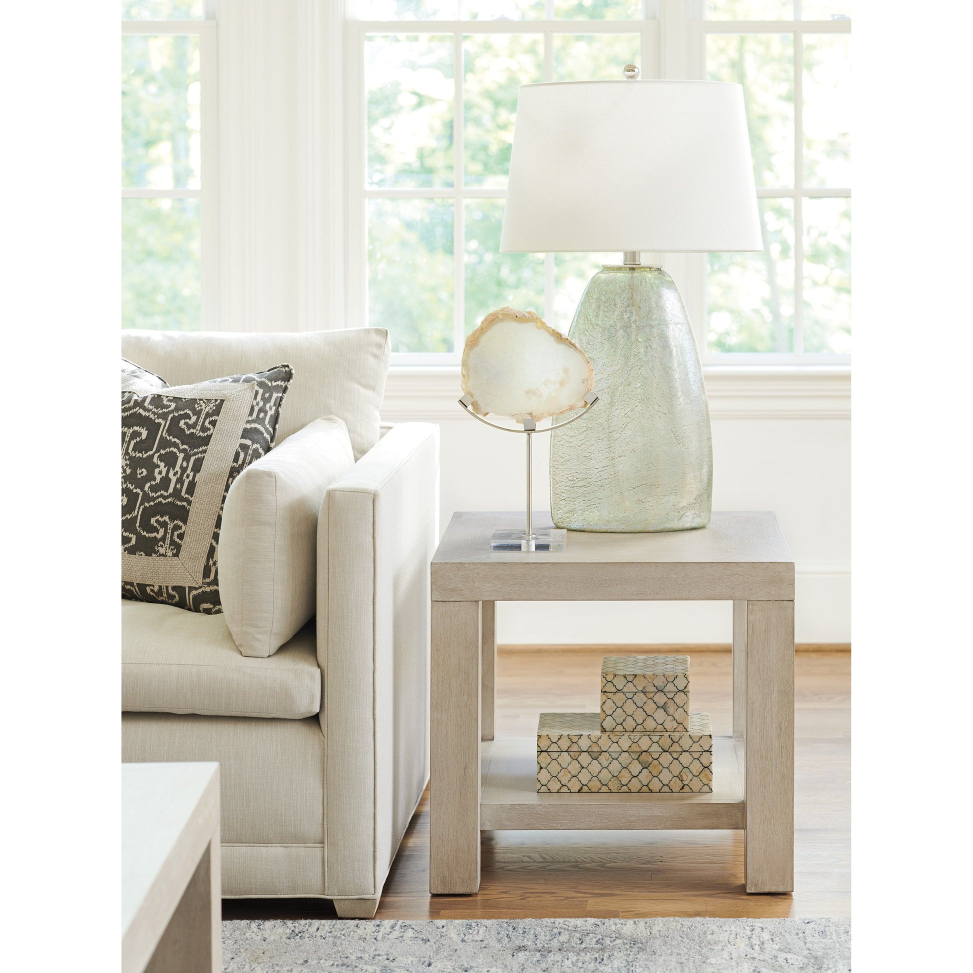 Surfrider End Table by Barclay Butera. Made from unique in a modern style.