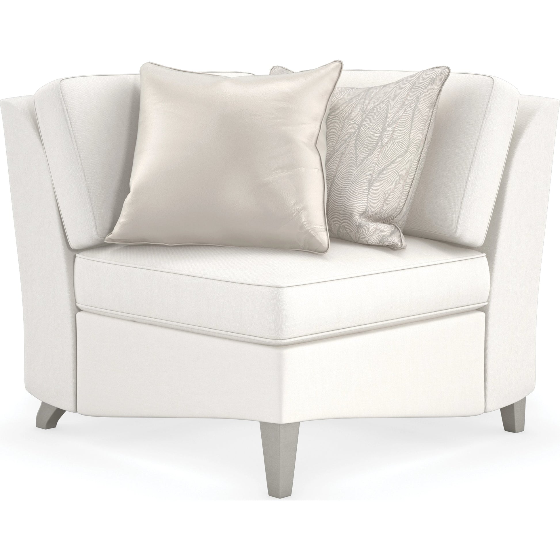 Victoria Corner Wedge by Caracole in cream, gold and sparkling argent. Made from unique in a modern style.