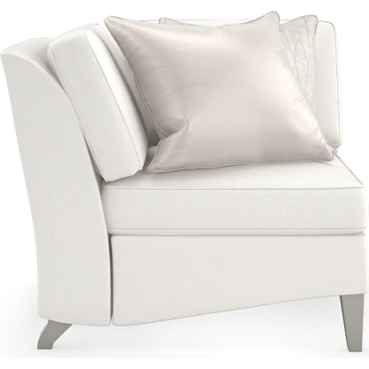 Victoria Corner Wedge by Caracole in cream, gold and sparkling argent. Made from unique in a modern style.