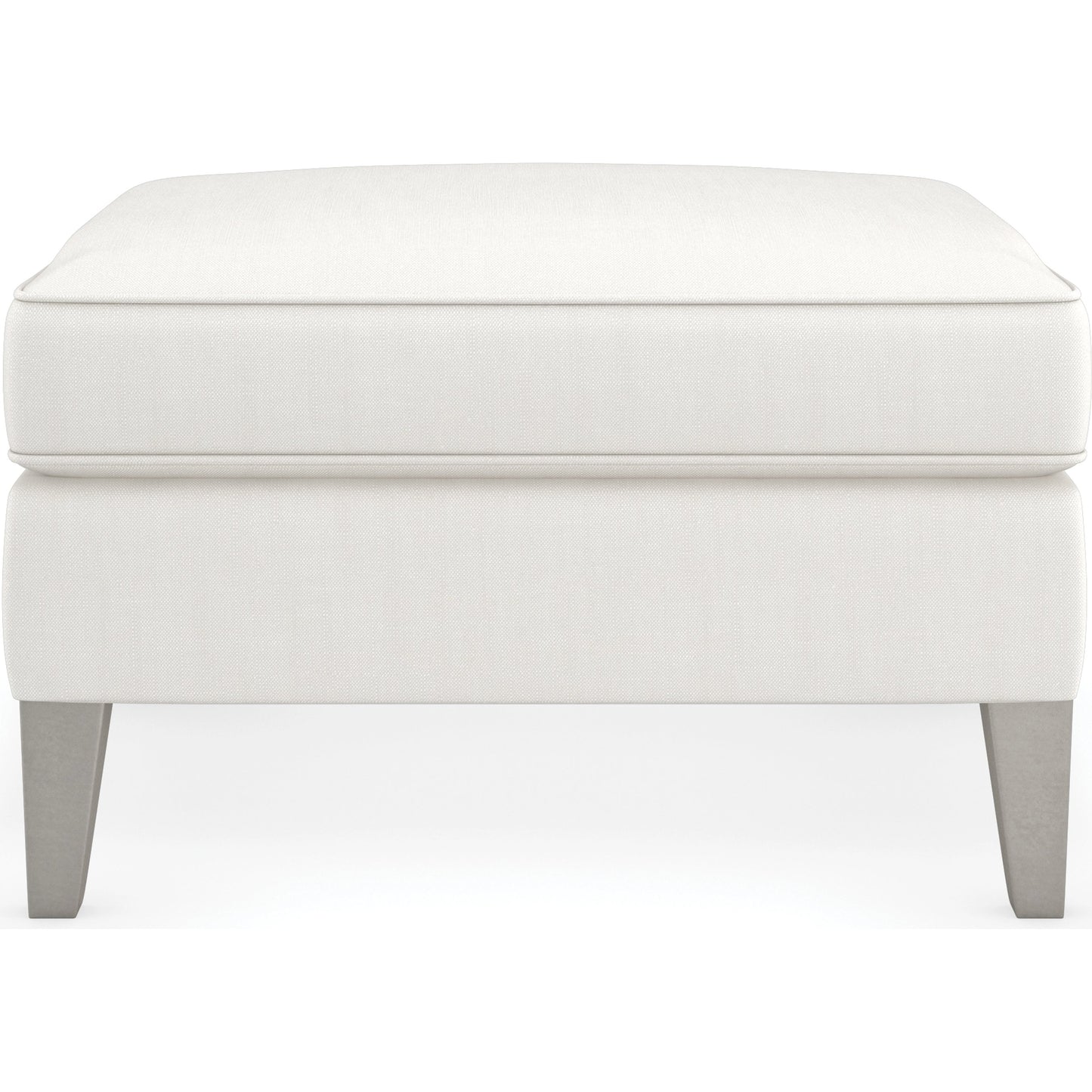002 SI-1955576 | Additional Silo | Victoria Ottoman by Caracole in cream and sparkling argent. Made from unique in a modern style.