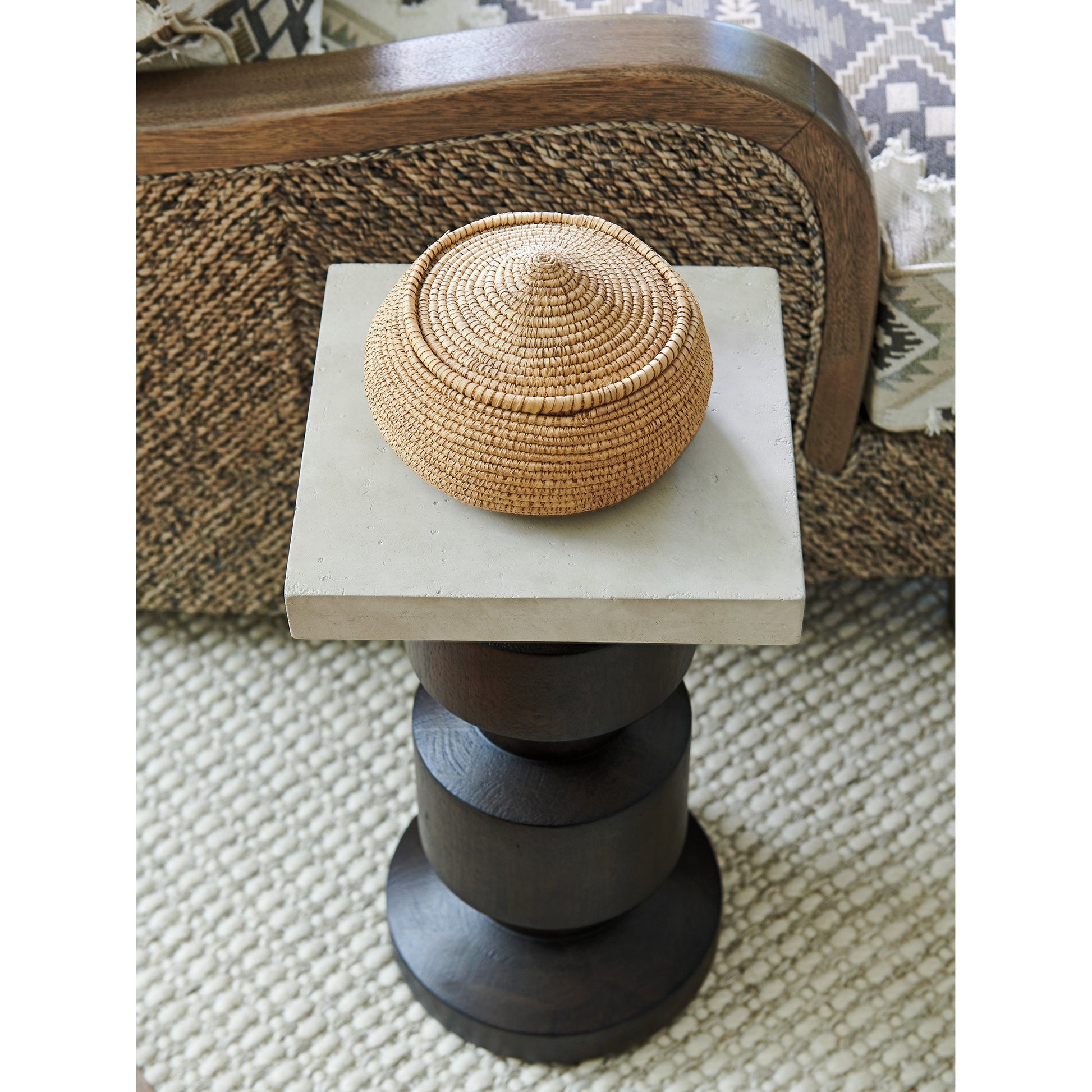 Calamigos Accent Table by Barclay Butera. Made from unique in a eclectic & global style.