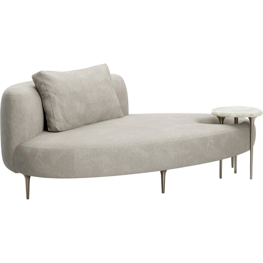 Echo Lounge by Caracole in champagne gold, gray and champagne gold. Made from metal in a transitional style.