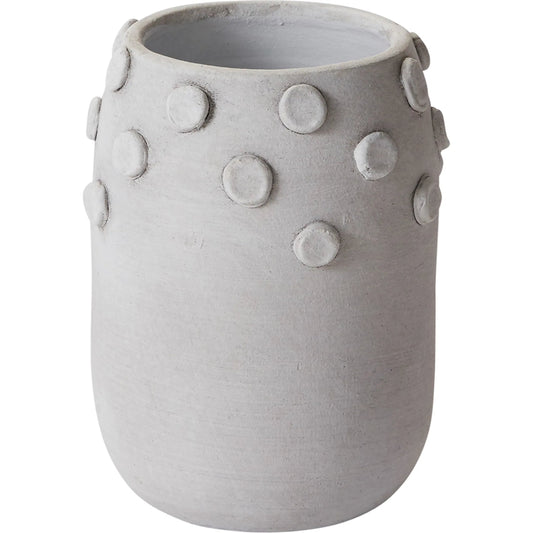 Finley Vase by Accent Decor in white. Made from ceramic in a rustic style.
