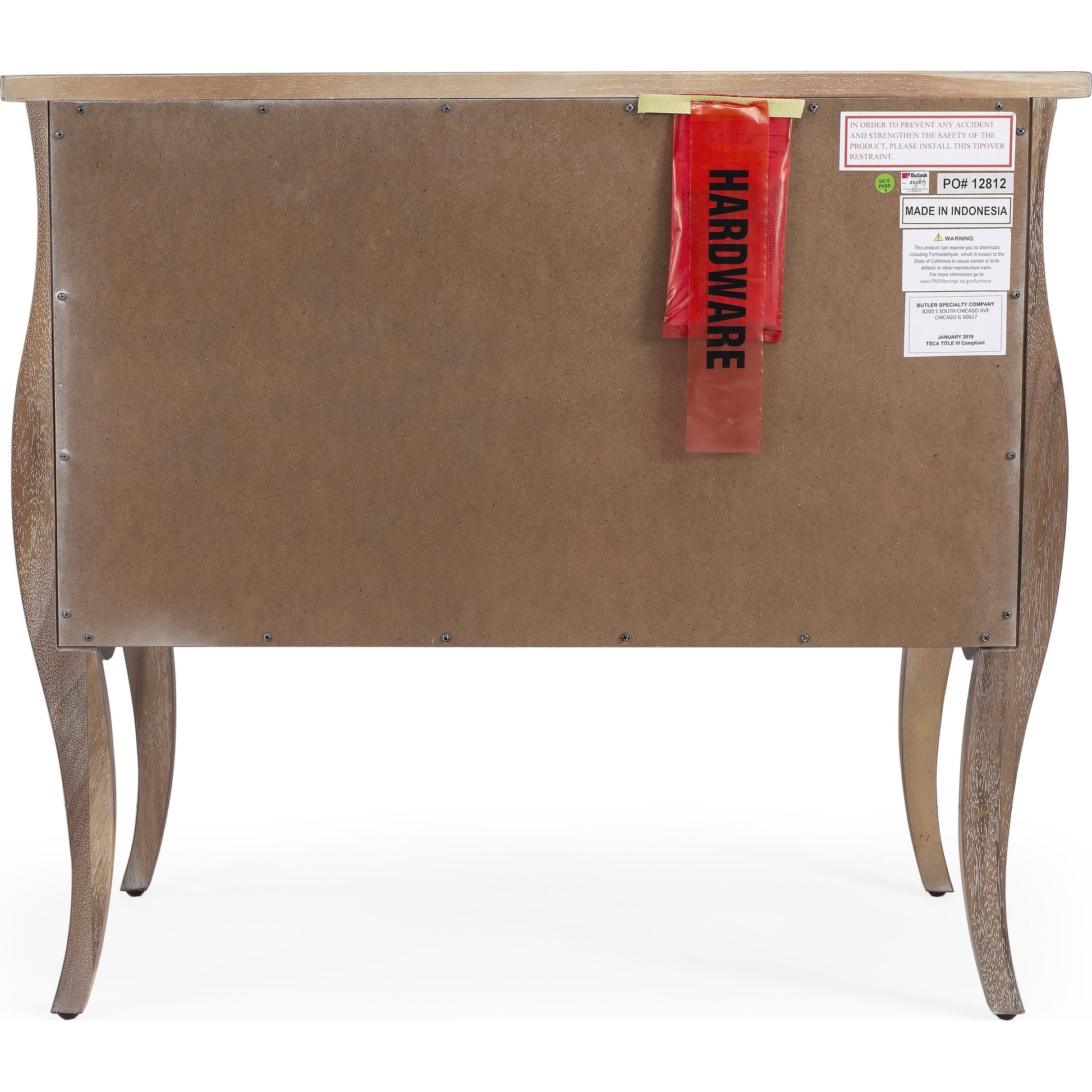 Rochelle Natural Chest by Butler Specialty Company in light brown and natural mango. Made from mango wood solids, mdf in a traditional style.
