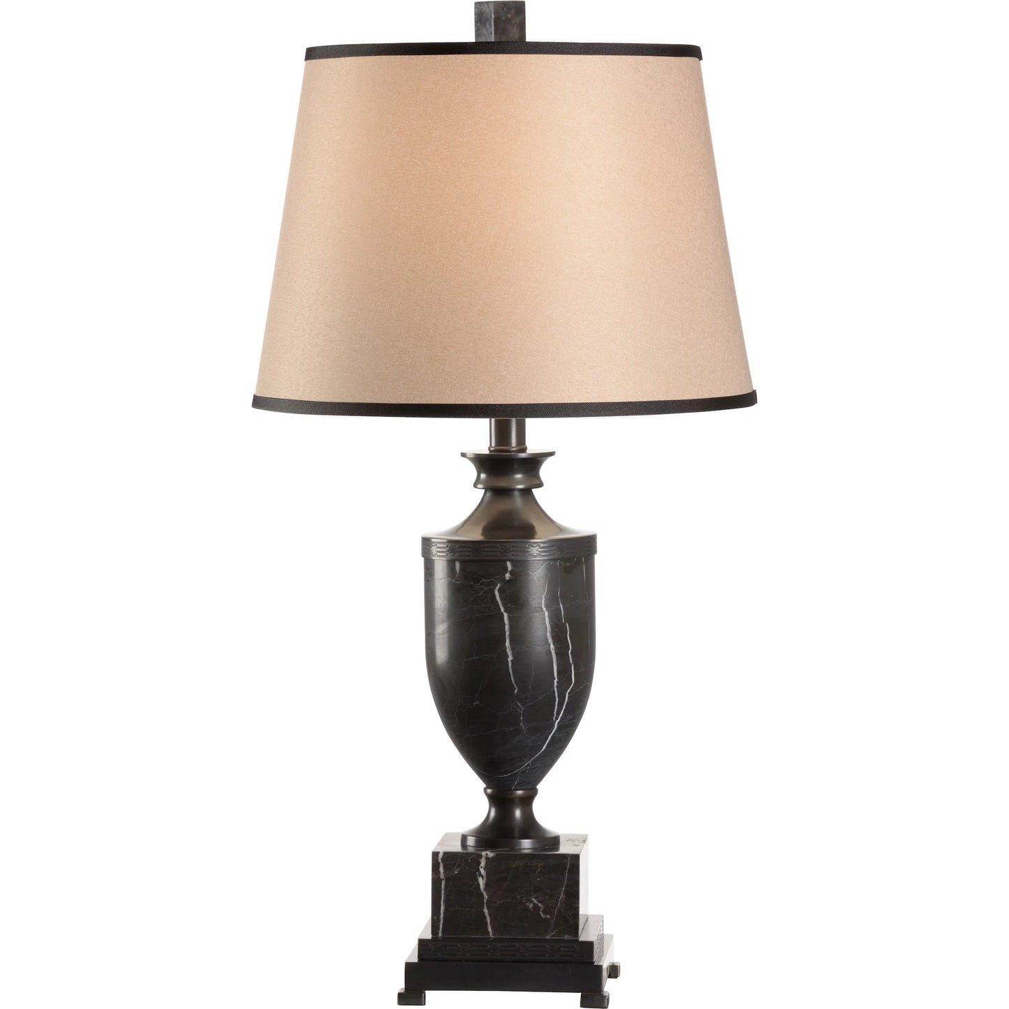 001 SR-385924 | Primary Silo | Marble Urn Lamp by Wildwood in natural brown, bronze patina. Made from stone in a traditional style.