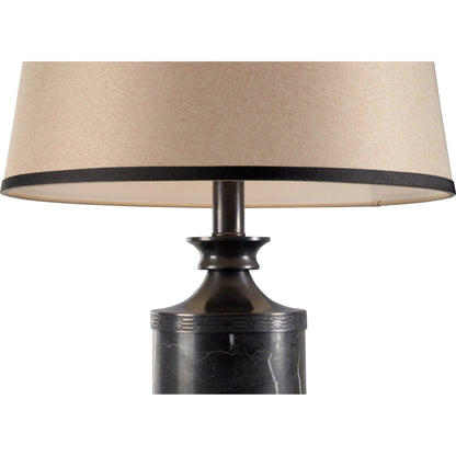 Marble Urn Lamp by Wildwood in natural brown, bronze patina. Made from stone in a traditional style.
