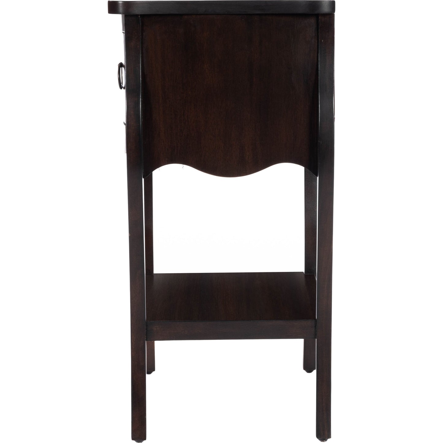 004 SR-770504 | Additional Silo | Rochelle Night Stand by Butler Specialty Company in dark brown and chocolate. Made from mahogany wood veneers, mdf, plywood, hardware: iron, antiqued dark finish in a traditional style.