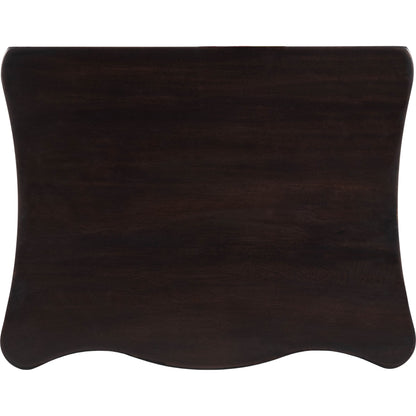 Rochelle Night Stand by Butler Specialty Company in dark brown and chocolate. Made from mahogany wood veneers, mdf, plywood, hardware: iron, antiqued dark finish in a traditional style.