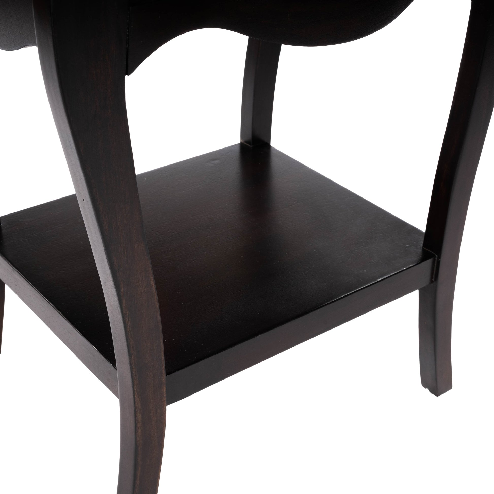 Rochelle Night Stand by Butler Specialty Company in dark brown and chocolate. Made from mahogany wood veneers, mdf, plywood, hardware: iron, antiqued dark finish in a traditional style.