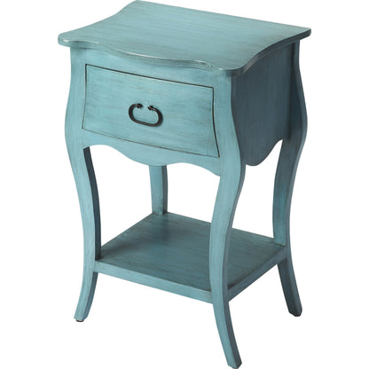 Rochelle Nightstand by Butler Specialty Company in dark brown and antique walnut. Made from mango wood solids, mdf in a traditional style.