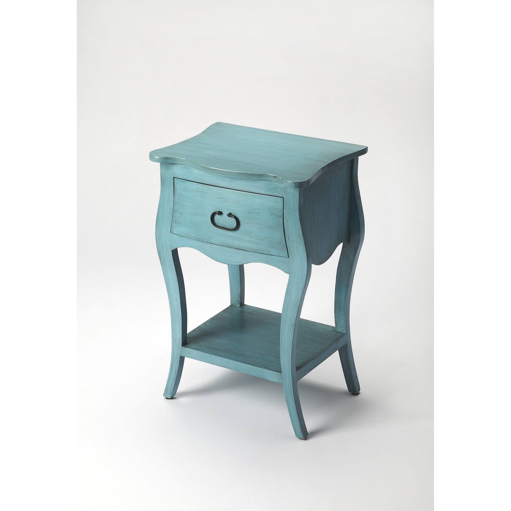 Rochelle Nightstand by Butler Specialty Company in dark brown and antique walnut. Made from mango wood solids, mdf in a traditional style.