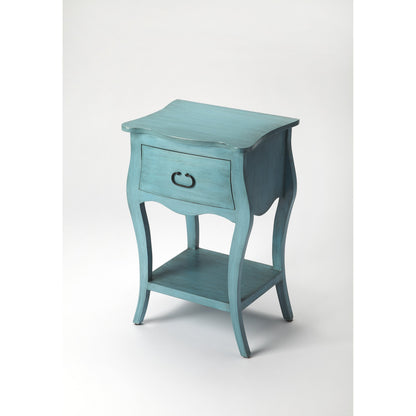 Rochelle Nightstand by Butler Specialty Company in dark brown and antique walnut. Made from mango wood solids, mdf in a traditional style.