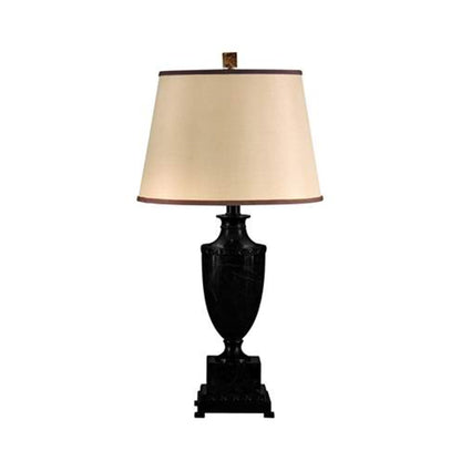 Marble Urn Lamp by Wildwood in natural brown, bronze patina. Made from stone in a traditional style.