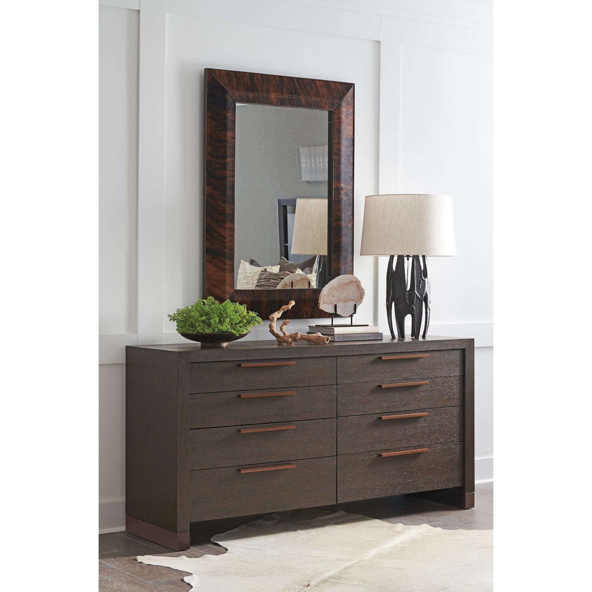 Skylark Double Dresser by Lexington in dark mocha. Made from unique in a rustic style.
