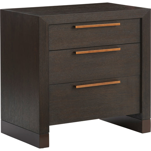 Jordanelle Nightstand by Lexington in dark mocha. Made from unique in a modern style.