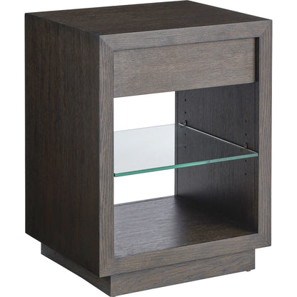 City Creek Night Table by Lexington in dark mocha. Made from unique in a modern style.