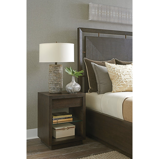 City Creek Night Table by Lexington in dark mocha. Made from unique in a modern style.