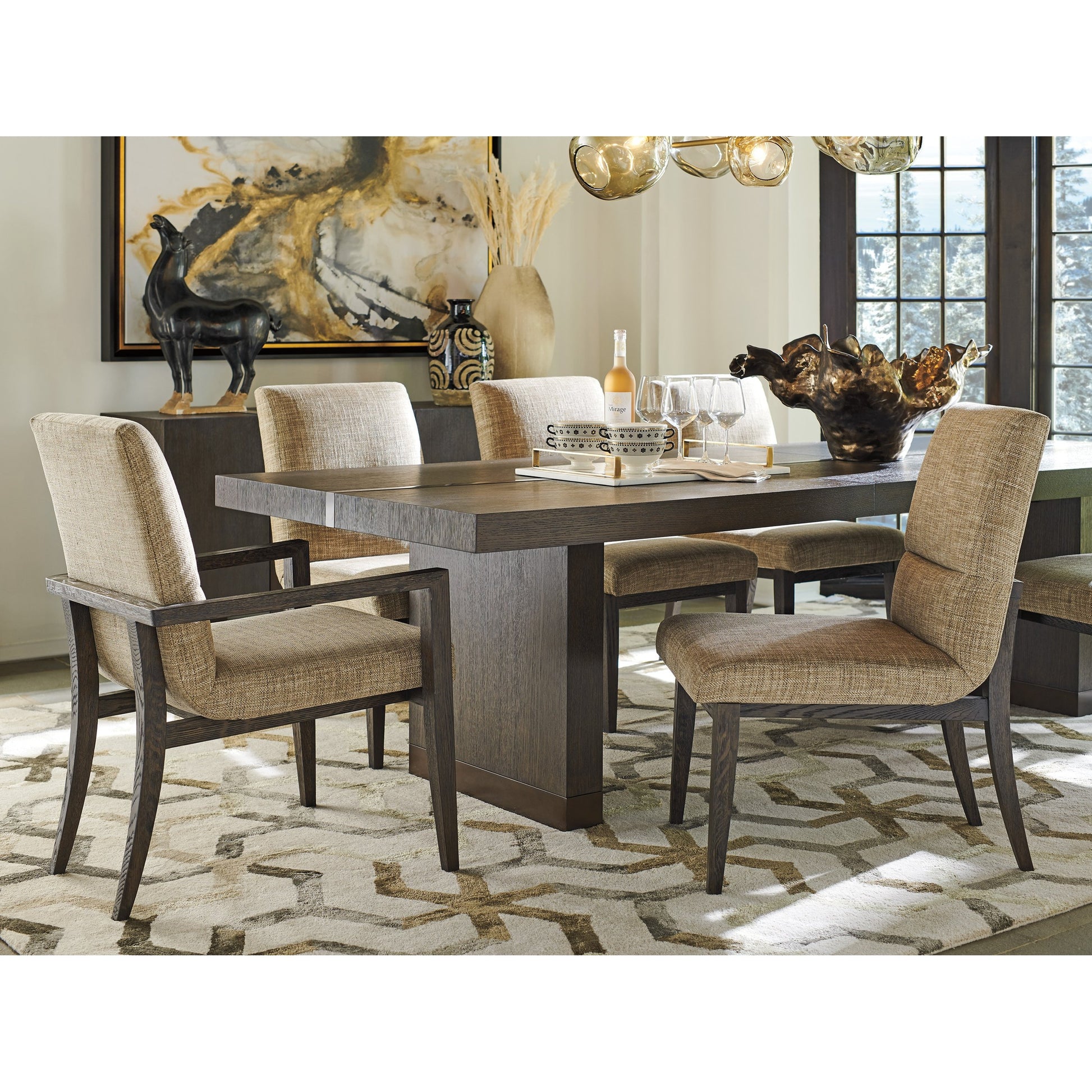 Glenwild Side Chair by Lexington in dark mocha. Made from unique in a transitional style.