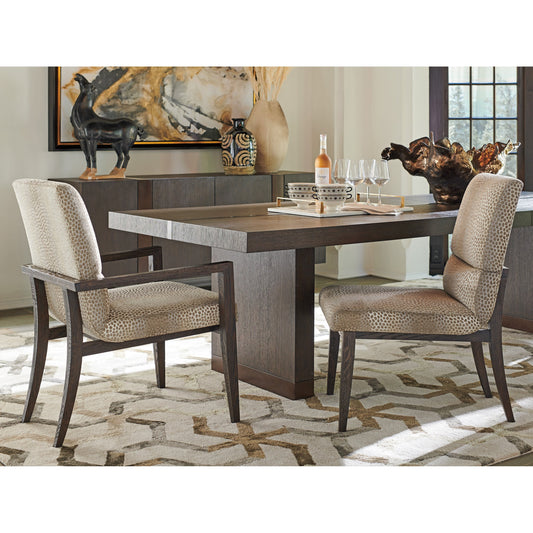 Glenwild Arm Chair by Lexington in dark mocha. Made from unique in a transitional style.