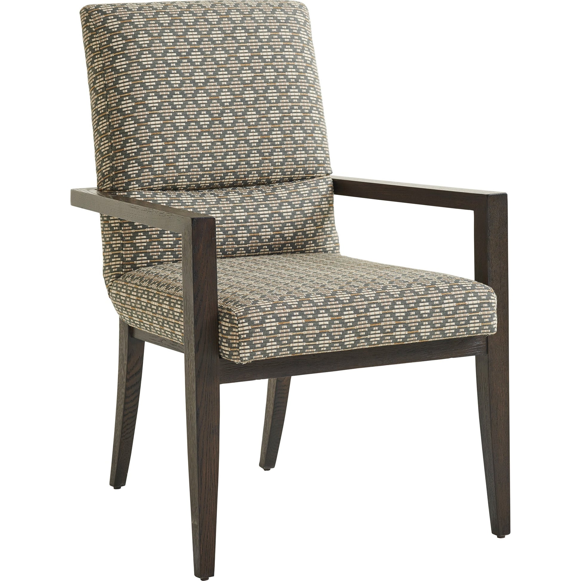 Glenwild Arm Chair by Lexington in dark mocha. Made from unique in a transitional style.