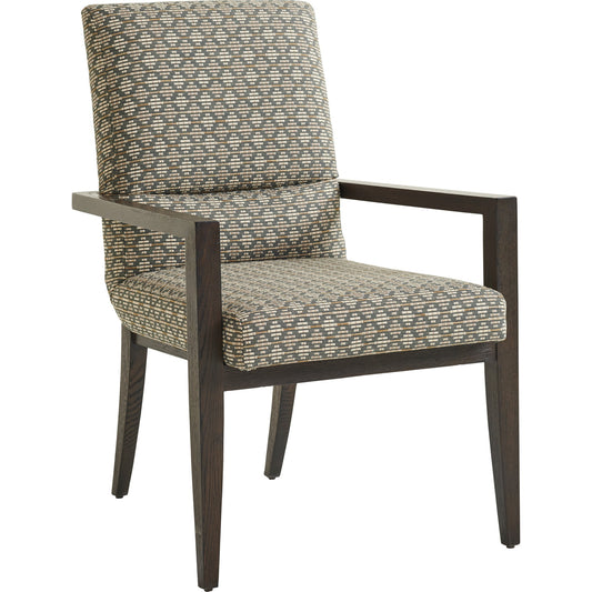 Glenwild Arm Chair by Lexington in dark mocha. Made from unique in a transitional style.