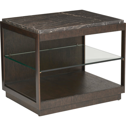 Summit End Table by Lexington in dark mocha. Made from unique in a modern style.
