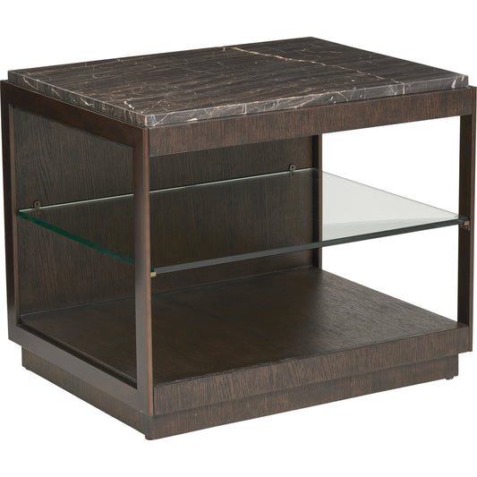 Summit End Table by Lexington in dark mocha. Made from unique in a modern style.