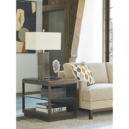 Summit End Table by Lexington in dark mocha. Made from unique in a modern style.