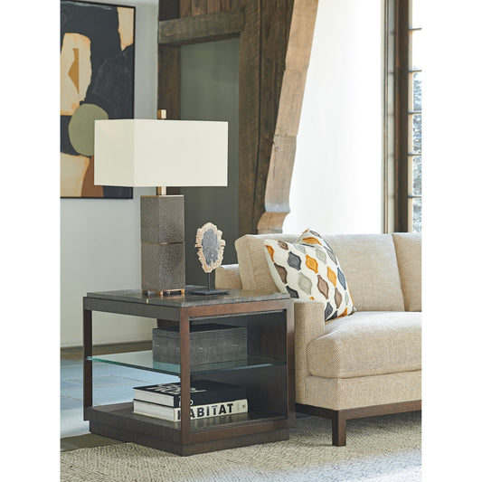 Summit End Table by Lexington in dark mocha. Made from unique in a modern style.