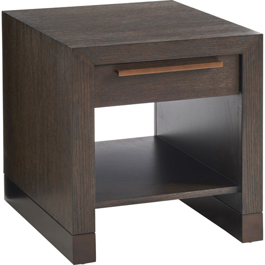 Heber End Table by Lexington in dark mocha. Made from unique in a modern style.