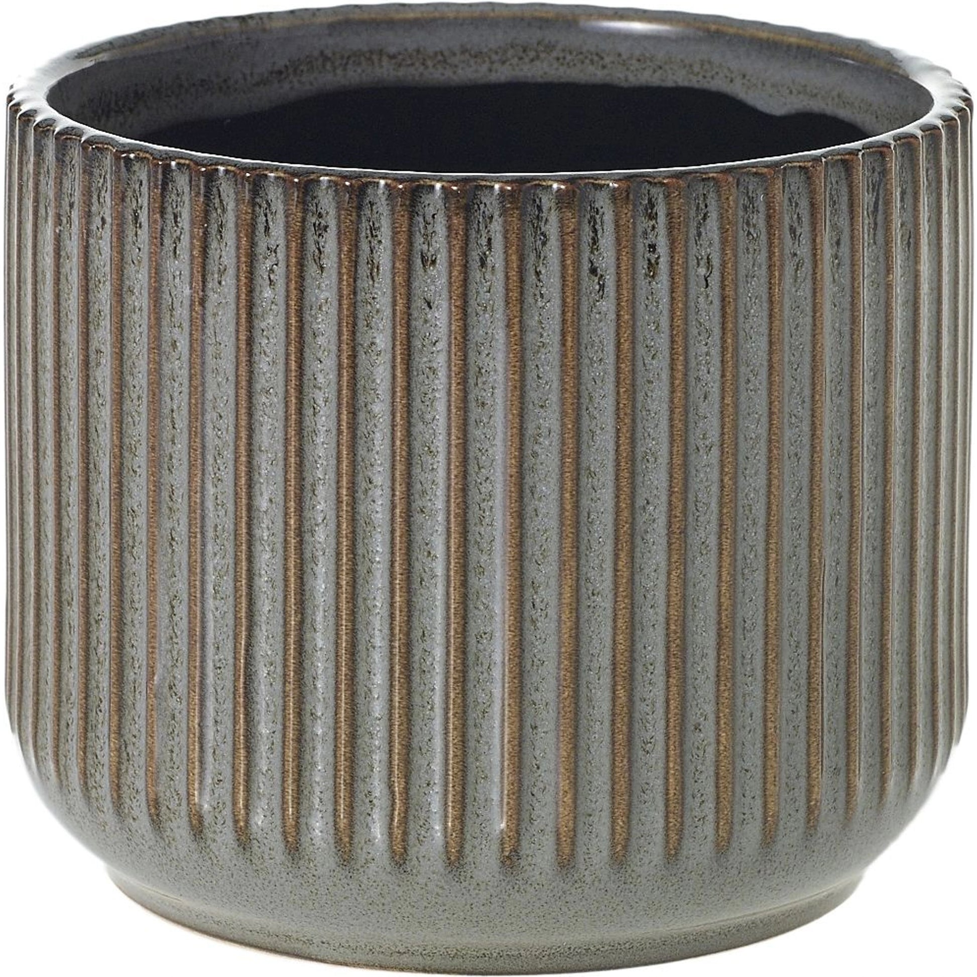 Habitat Pot by Accent Decor in grey. Made from ceramic in a modern style.