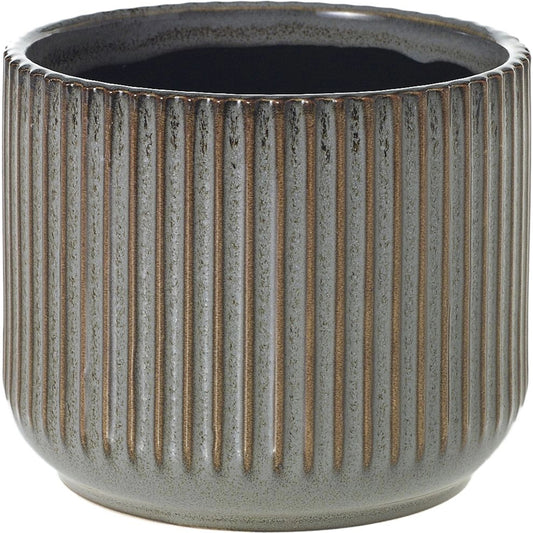 Habitat Pot by Accent Decor in grey. Made from ceramic in a modern style.