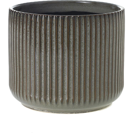 Habitat Pot by Accent Decor in grey. Made from ceramic in a modern style.