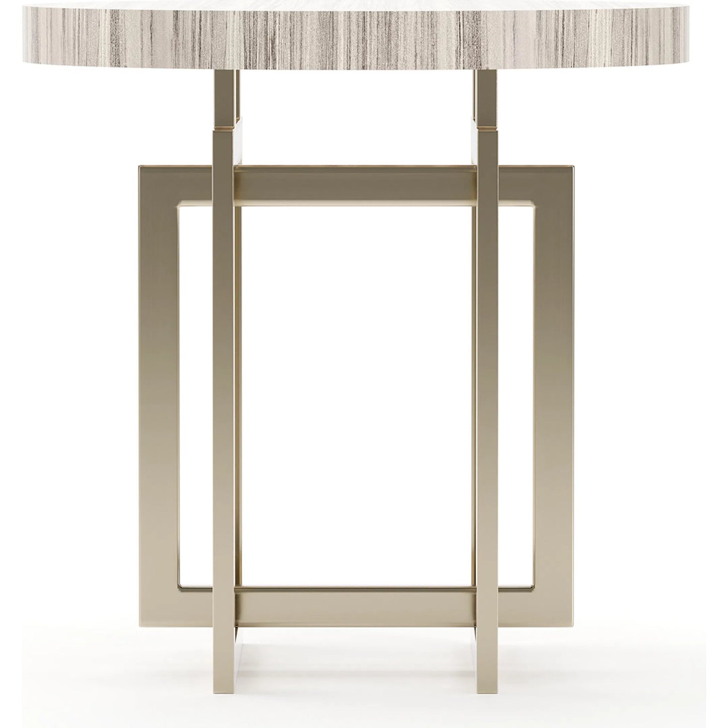 001 SI-2462354 | Additional Silo | Wish You Were Here Round Side Table by Caracole in gold and whisper of gold. Made from stone in a modern style.