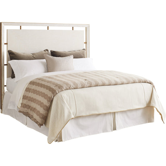 Post Ranch Headboard by Lexington in winter white. Made from unique in a coastal style.