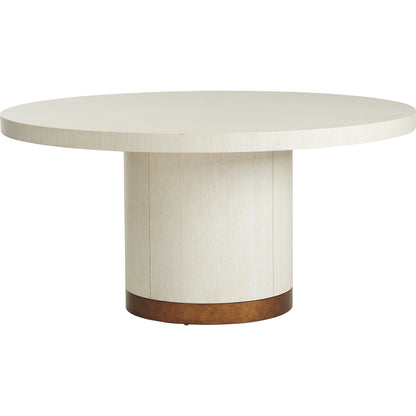 Selfridge Dining Table by Lexington in winter white. Made from unique in a transitional style.