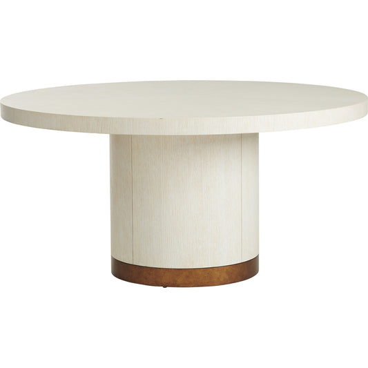 Selfridge Dining Table by Lexington in winter white. Made from unique in a transitional style.