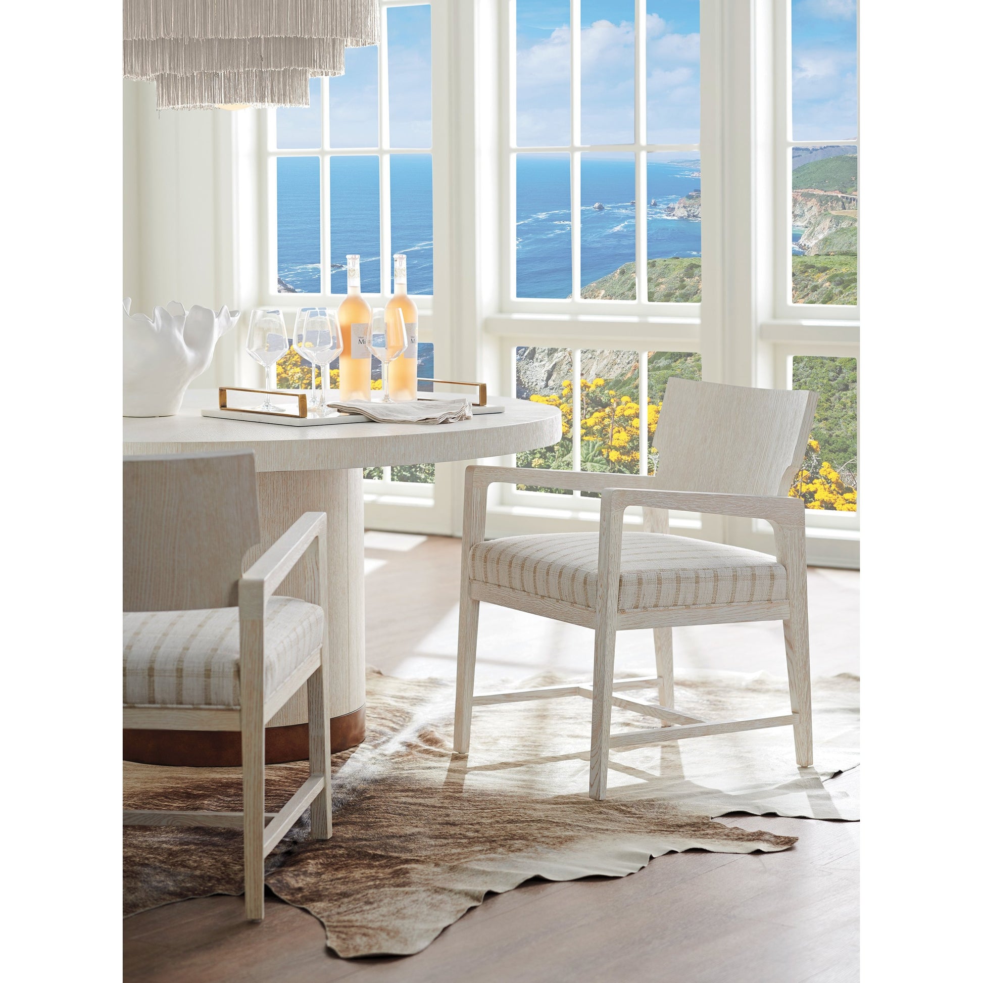 Ridgewood Dining Chair by Lexington in winter white. Made from unique in a coastal style.