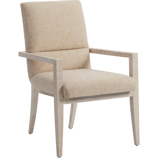 Palmero Arm Chair by Lexington in winter white. Made from unique in a coastal style.