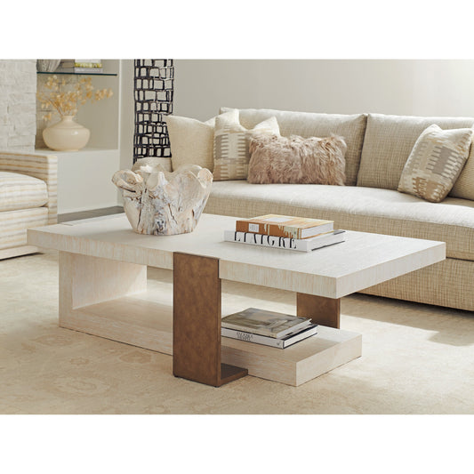 Sunridge Cocktail Table by Lexington in winter white. Made from unique in a modern style.