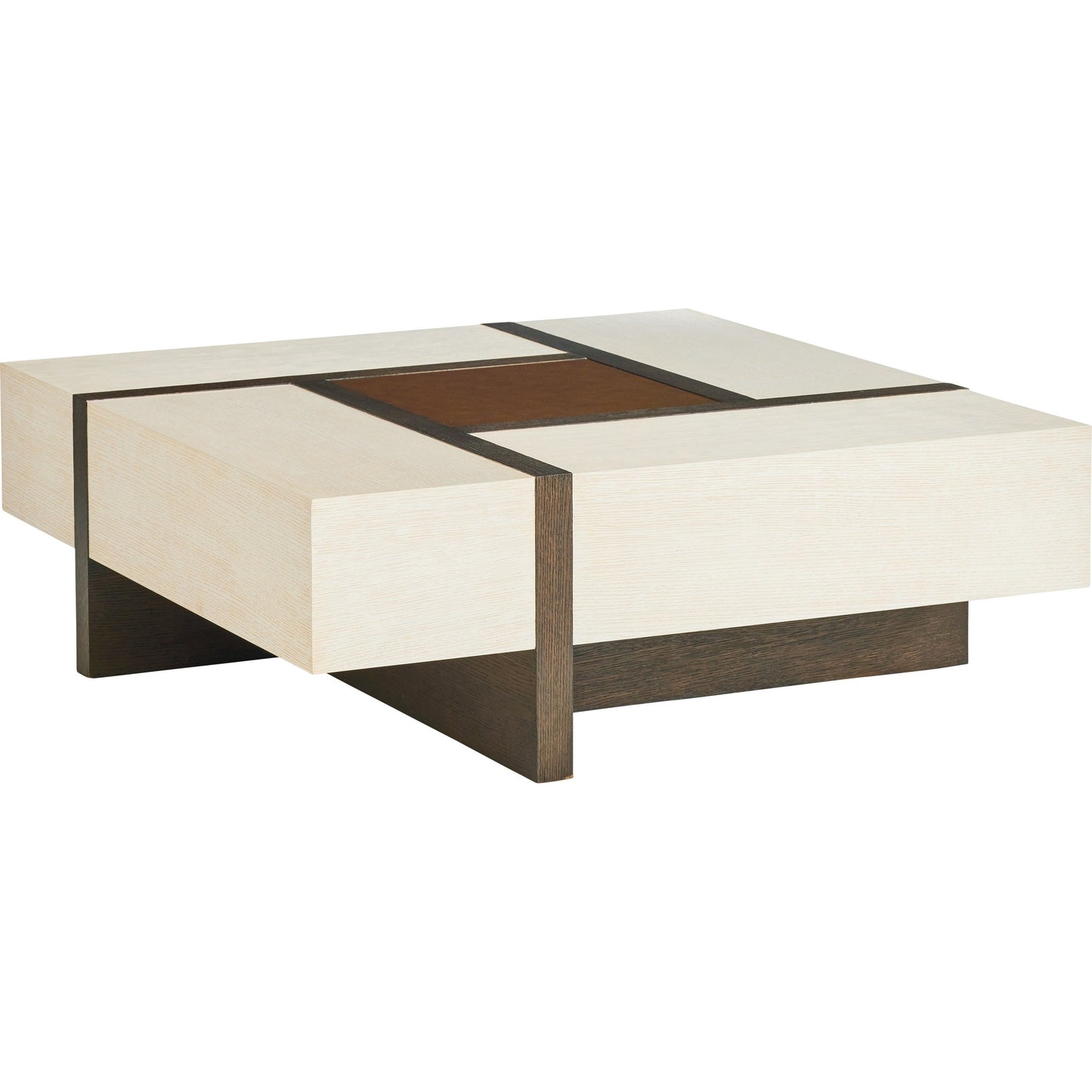 001 SI-1770723 | Primary Silo | Links Square Cocktail Table by Barclay Butera in winter white, dark mocha. Made from unique in a modern style.