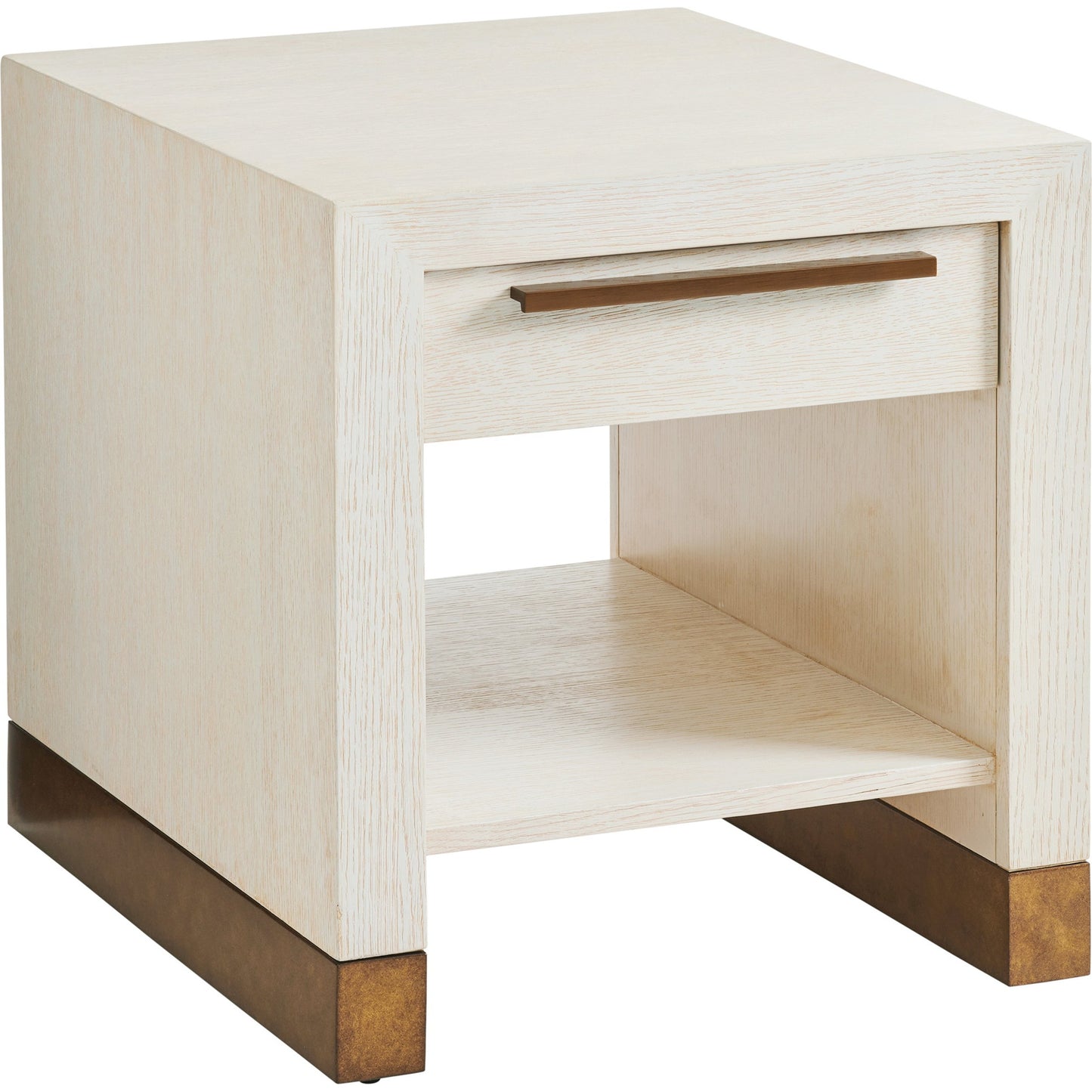 001 SI-1770718 | Primary Silo | Huckleberry End Table by Barclay Butera in winter white. Made from unique in a transitional style.