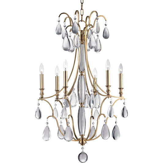 Crawford Chandelier by Hudson Valley. Made from steel in a traditional style.