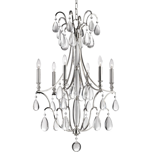 Crawford Chandelier by Hudson Valley. Made from steel in a traditional style.