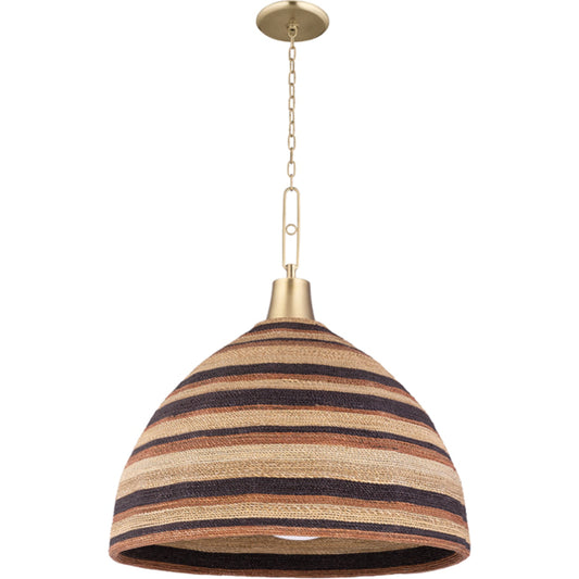Lido Beach Pendant by Hudson Valley in aged brass. Made from brass in a eclectic & global style.