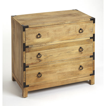 Forster Natural Mango Campaign Chest by Butler Specialty Company in natural wood and natural mango. Made from mango wood solids, mdf in a cottage & farmhouse style.