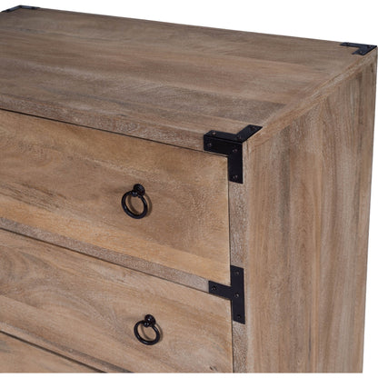Forster Natural Mango Campaign Chest by Butler Specialty Company in natural wood and natural mango. Made from mango wood solids, mdf in a cottage & farmhouse style.