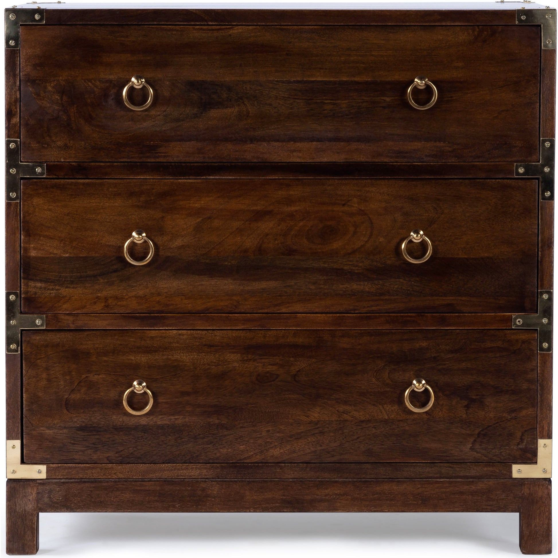 Forster Campaign Chest by Butler Specialty Company in dark brown and brown. Made from mango wood solids, mdf in a traditional style.